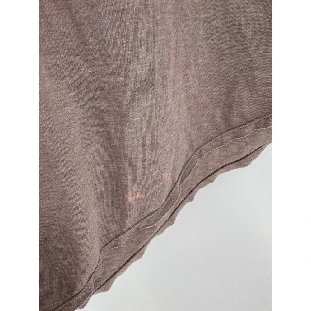 JW‎ Los Angeles Poncho Style T Shirt Women XS Taupe Embroidered Oversized